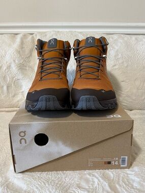 OnCloud Mens Cloudrock Low Waterproof size 14- Pecan/Brown